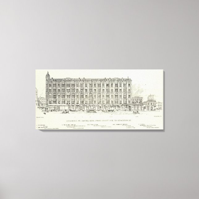O'Farrell South side Grant und Stockton Leinwanddruck (Vorderseite)