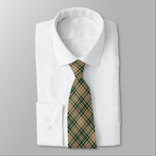 O'Farrell Tartan Tan und Green Kariert Krawatte