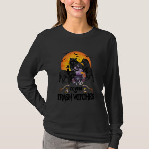 Ofen der Mülleimer Raccoon Halloween Niedlicher Br T-Shirt