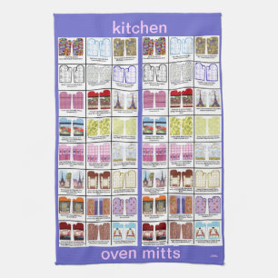 Ofen-Mitt-Kunstmuster auf Küchentuch durch Kristi