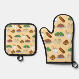 OFENHANDSCHUH & Topflappen-Set