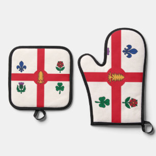 Ofenhandschuh und Topflappen mit Flagge von Montre & Topflappen-Set