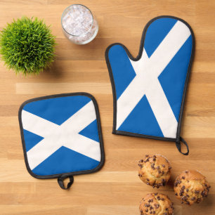 Ofenhandschuh und Topflappen, Schottland-Flagge & Topflappen-Set