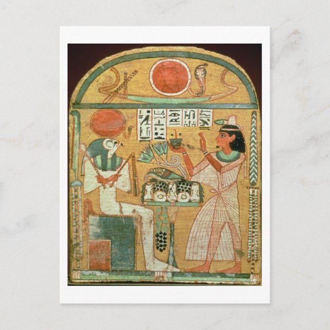 Ofenmut Offering an Osiris, Stele von Ofenmut von Postkarte (Vorderseite)