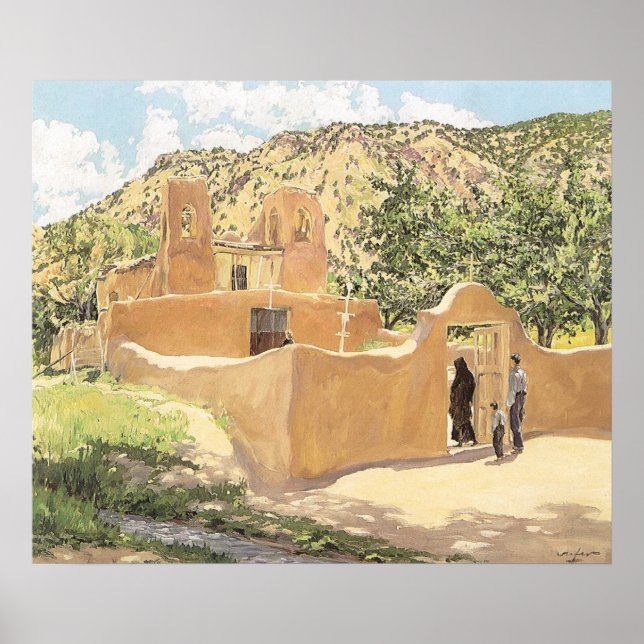 Oferta Para San Esquipula von Walter Ufer Poster (Vorne)