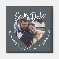 Off-Black Foto Moderne Schrift Save the Date