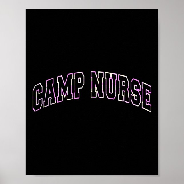 Off Duty Camp Nurse Summer Camping Nursing School Poster (Vorne)