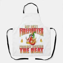 Off-Duty Firefighter-Chili mit Stolz nach Wärme su Schürze