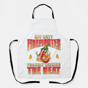 Off-Duty Firefighter-Chili mit Stolz nach Wärme su Schürze