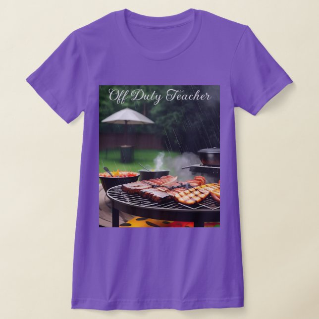Off Duty Teacher Barbecue T - Shirt (Ablage )