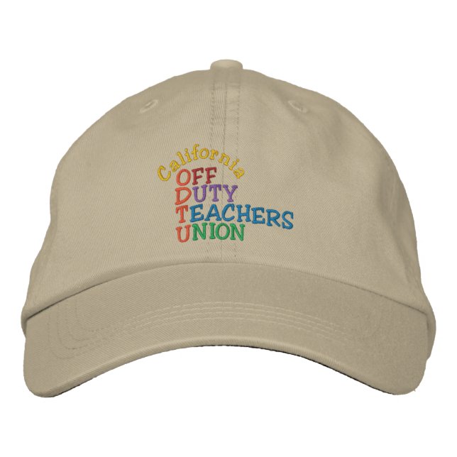 Off Duty Teachers Cap by SRF Bestickte Kappe (Vorderseite)