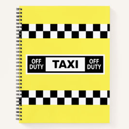 Off Duty Yellow Taxi Fahrer Notizbuch