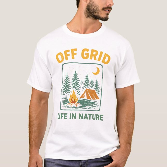Off Grid – Leben in der Natur T-Shirt (Vorderseite)