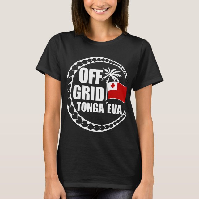 Off Grid Tonga Eua Lebensstil T-Shirt (Vorderseite)