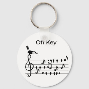 Off Key, Toucan, der Singvögel verbindet Schlüsselanhänger