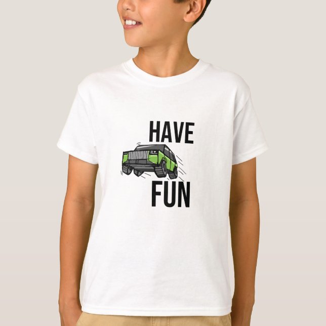 Off-Rading macht Spaß - grüner SUV-Abenteuer-T - S T-Shirt (Vorderseite)