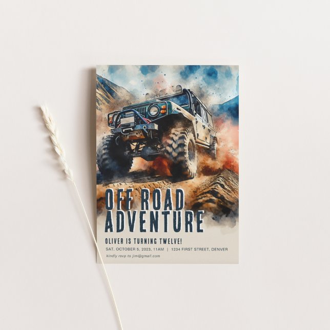 Off Road Adventure ATV Party Invitation Modèle (Créateur téléchargé)