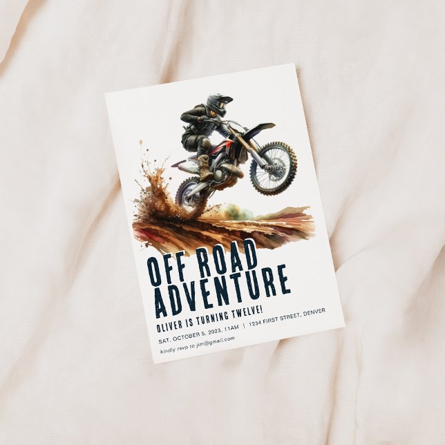 Off Road Adventure Motorrad-Party Einladung (Von Creator hochgeladen)