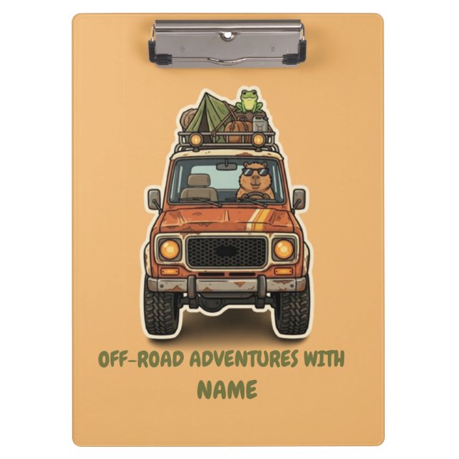 Off-Road-Capybara-Camping-Anpassung Klemmbrett (Vorderseite)