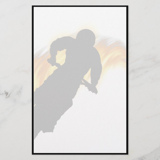 Off Road Dirt Bike mit Flammen Briefpapier (Vorderseite)