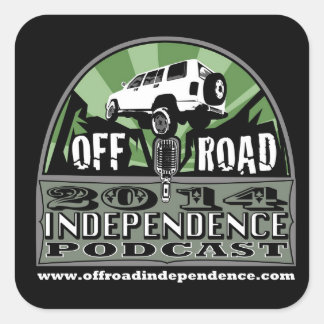 Off-Road Independence 3"x3" Radius-Eckkleber Quadratischer Aufkleber