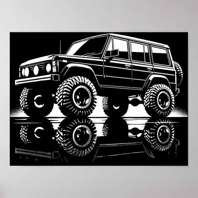 Off-Road Legend Silhouette Poster (Vorne)