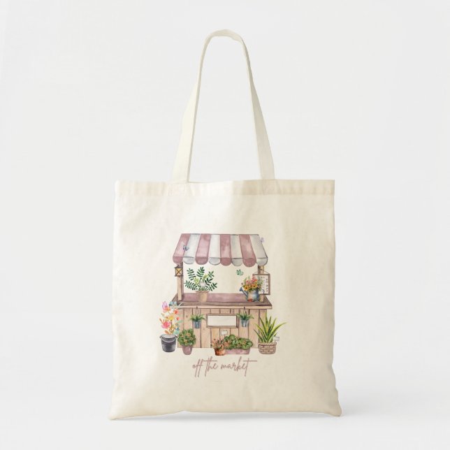 Off the Market Bride Design | Cute Girly Market Tragetasche (Vorne)
