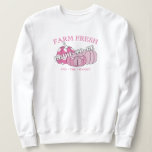 Off The Market Bride-to-be Cute Autumn Customized Sweatshirt<br><div class="desc">Celebrate the fall season as a bride-to-be with this pink and white pumpkins custom shirt. The back of the shirt features text to add at the top of the shirt or it can be removed to leave blank.</div>