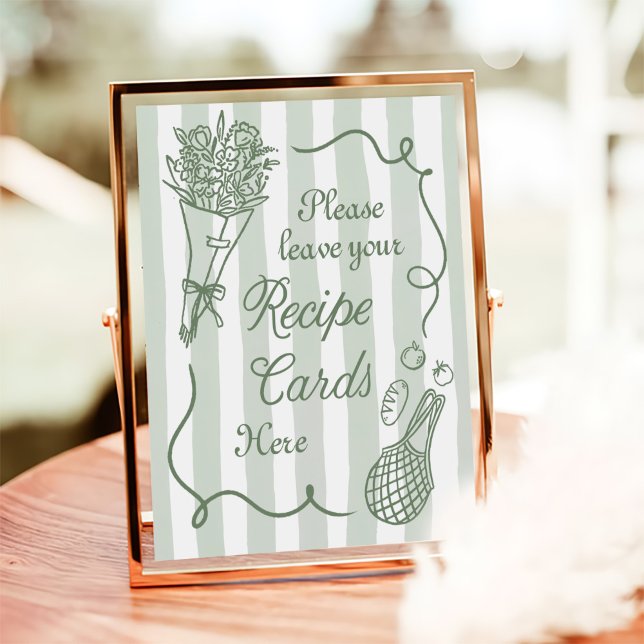 Off The Market Hand Drawn Bridal Shower Recipe Poster (Von Creator hochgeladen)