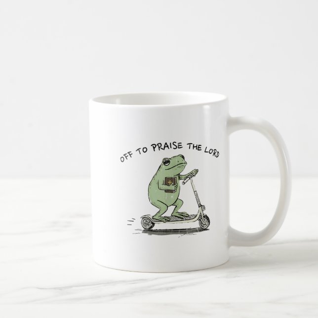Off To Praise The Lord, Funny Christian  Kaffeetasse (Rechts)