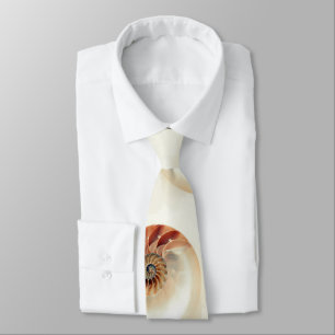 Off White Chambered Nautilus Print Krawatte