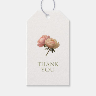 Off-White Chic Rose Hochzeit Danke Geschenkanhän Geschenkanhänger