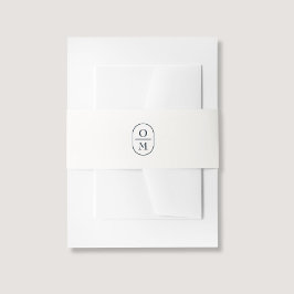 Off-White | Couple Monogram Wedding Invitation  Einladungsbanderole
