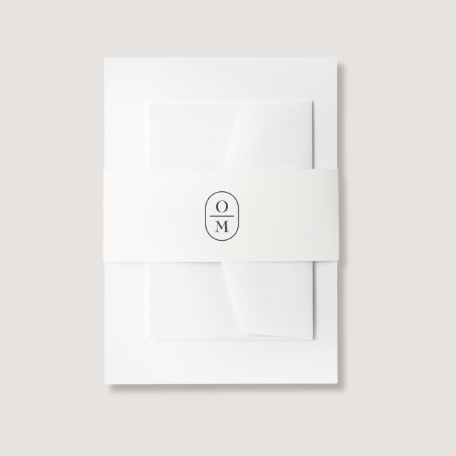 Off-White | Couple Monogram Wedding Invitation  Einladungsbanderole (Von Creator hochgeladen)