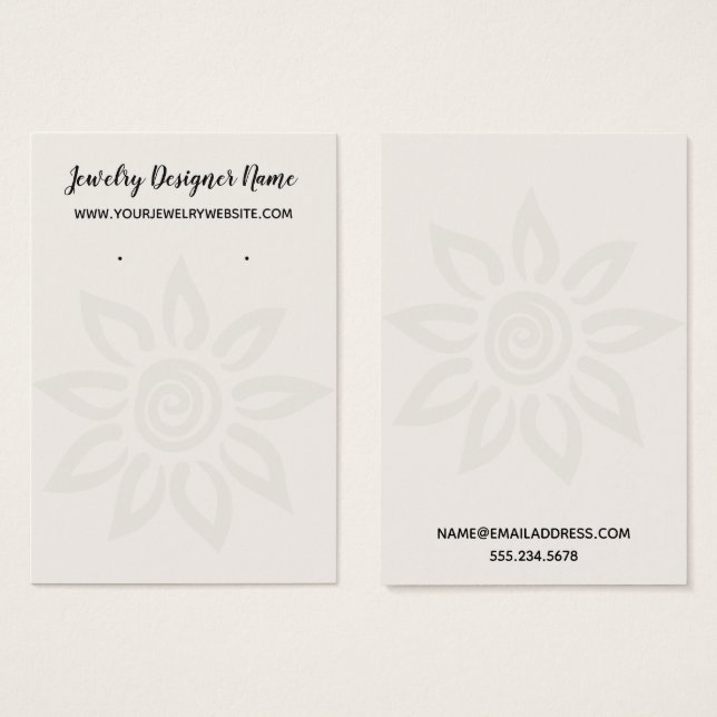 Off-White Graphic Blume 7 Earring Holder Display (Vorne & Hinten)