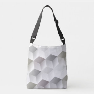 Off White Inspirierte Abstrakte Kubische 3D Tragetaschen Mit Langen Trägern