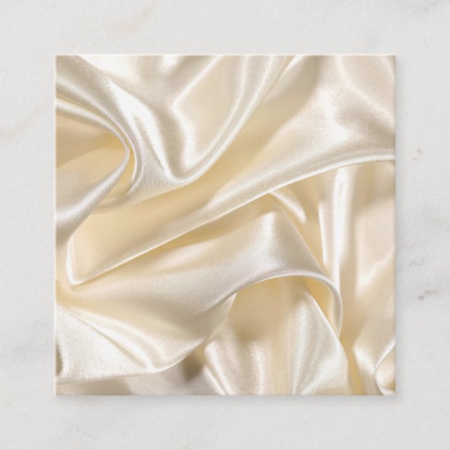 Off-White Silk Quadratische Visitenkarte (Vorderseite)