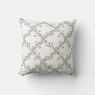 Off-White-Taupe-Rosen-Sage-Gittermuster Kissen