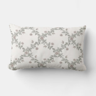 Off-White-Taupe-Rosen-Sage-Gittermuster Lendenkissen