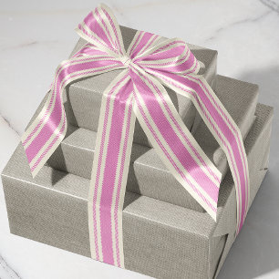 Off-White und Candy Pink kleben Tape Ribbon. Ripsband