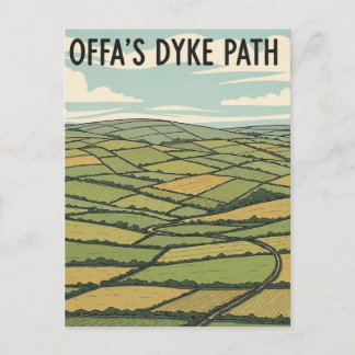 Offa's Dyke Path Wales Travel Postkarte
