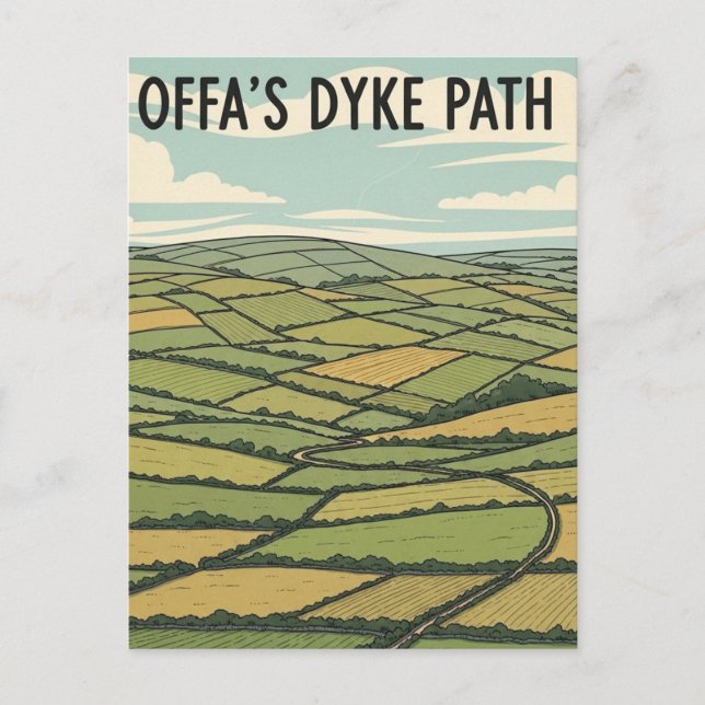 Offa's Dyke Path Wales Travel Postkarte (Vorderseite)