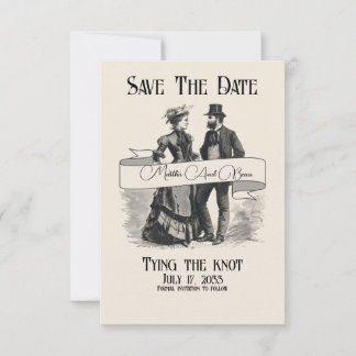 Offbeat Wedding Save the Date, Viktorianisch Date