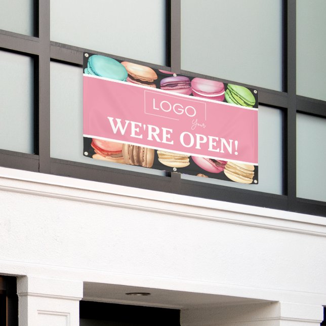 Offen für Unternehmen | Macaron French Patisserie  Banner (Äußeres Gebäude)