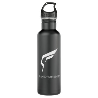 Offen gegerbte Wasserflasche (schwarz) Edelstahlflasche