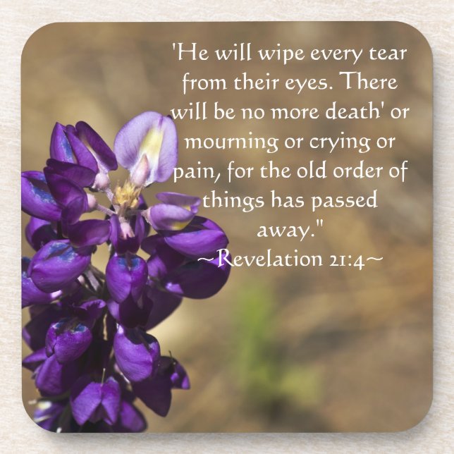 Offenbarung 21:4 getränkeuntersetzer (Vorderseite)