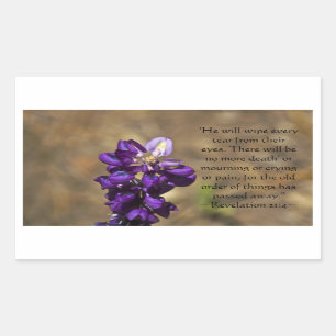 Offenbarung 21:4 rechteckiger aufkleber