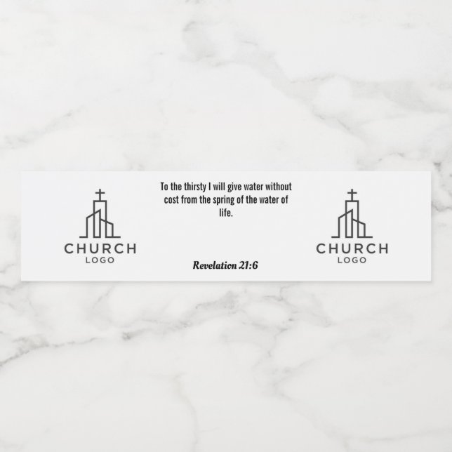 Offenbarung 21:6 Wasserzeichen (Einzelnes Label)