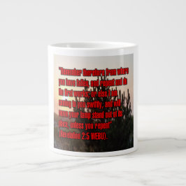 Offenbarung 2:5 WEBU-Tasse Jumbo-Tasse
