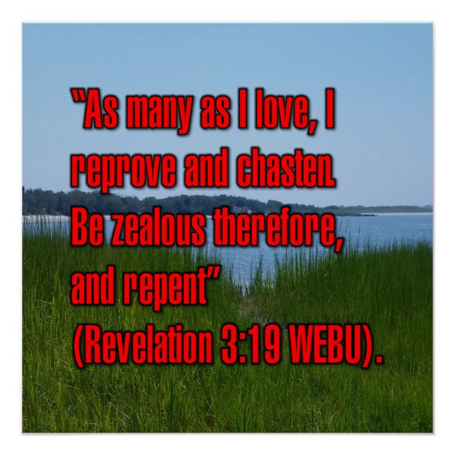 Offenbarung 3:19 WEBU Poster (Vorderseite)
